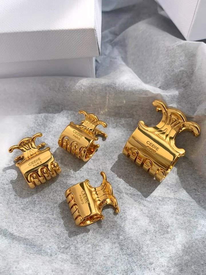 Celine Modernist Hair Clip: Abstract Sculptural Form in Polished Metal 7 Celine Modernist Hair Clip: Abstract Sculptural Form in Polished Metal - Image 7