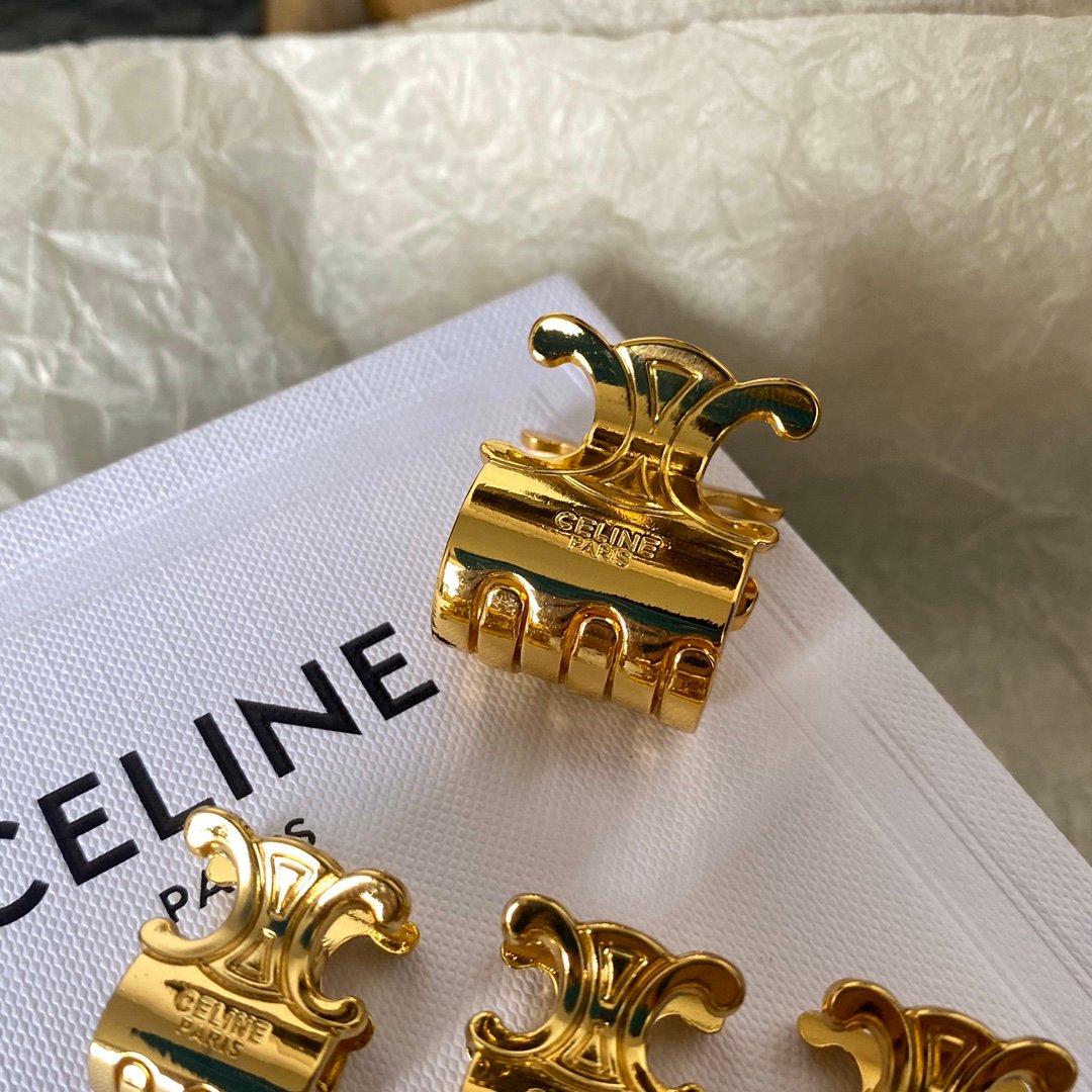 Celine Modernist Hair Clip: Abstract Sculptural Form in Polished Metal 9 Celine Modernist Hair Clip: Abstract Sculptural Form in Polished Metal - Image 9