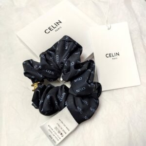 New Celine Chunky Knot Hair Tie: Oversized Silk Blend in Core Brand Colors
