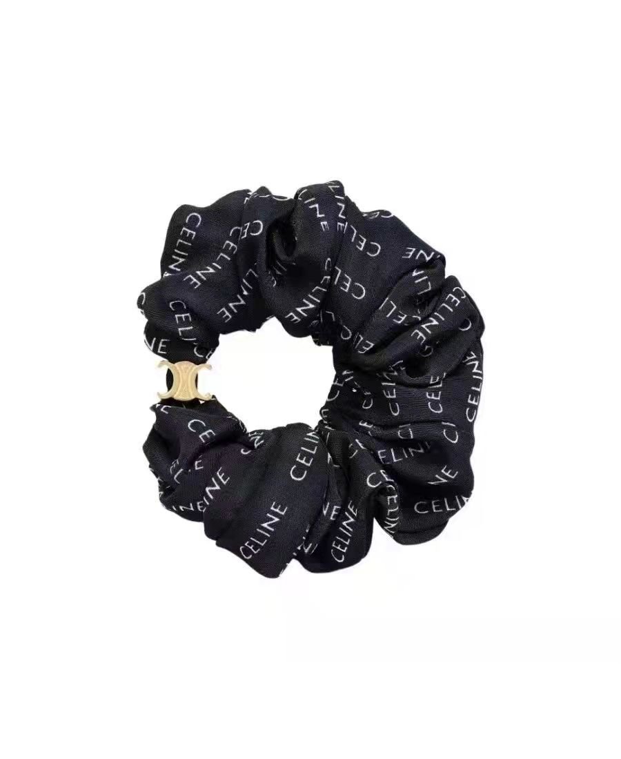 New Celine Chunky Knot Hair Tie: Oversized Silk Blend in Core Brand Colors 5 New Celine Chunky Knot Hair Tie: Oversized Silk Blend in Core Brand Colors - Image 5
