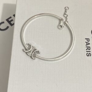 New Celine Ava Triomphe Bracelets: Leather Wrap with Gold Pendant