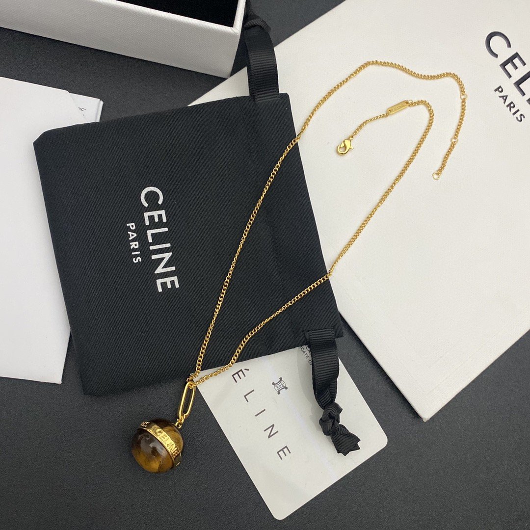Celine New Necklace 2026: Triomphe Logo Pendant in Gold or Silver 1 Celine New Necklace 2026: Triomphe Logo Pendant in Gold or Silver