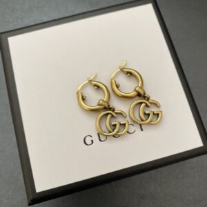 Gucci Feather Detail Earrings: Lightweight Metal Feathers with Engraving