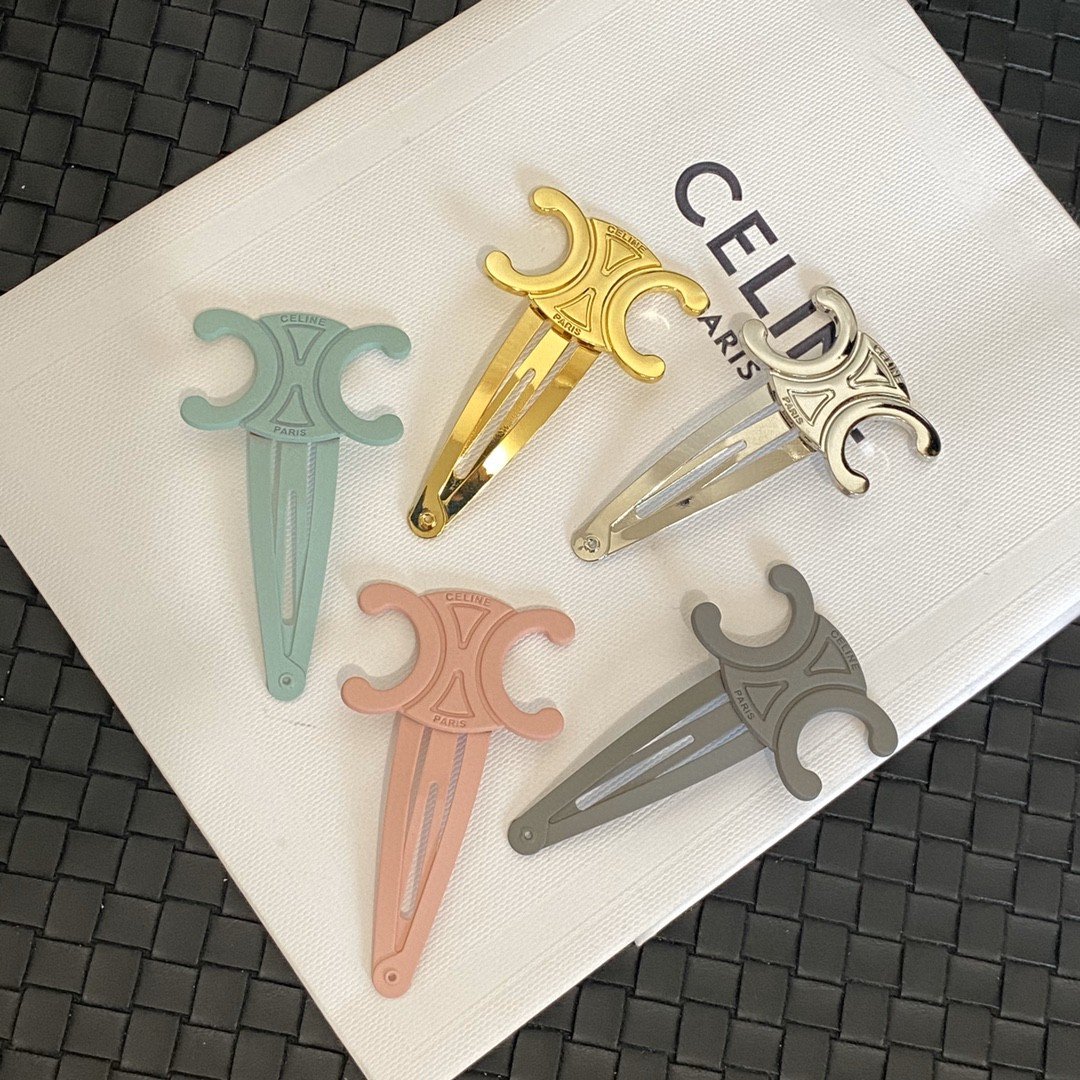 Celine New Hair Clip 4*7.5cm Complete set of five colors 1 Celine New Hair Clip 4*7.5cm Complete set of five colors