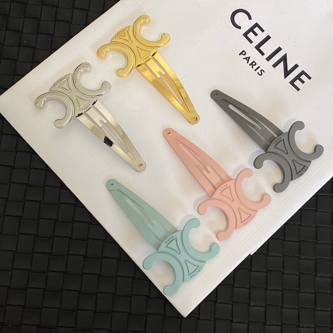 Celine New Hair Clip 4*7.5cm Complete set of five colors 2 Celine New Hair Clip 4*7.5cm Complete set of five colors - Image 2