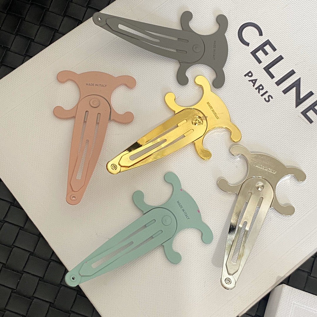 Celine New Hair Clip 4*7.5cm Complete set of five colors 3 Celine New Hair Clip 4*7.5cm Complete set of five colors - Image 3
