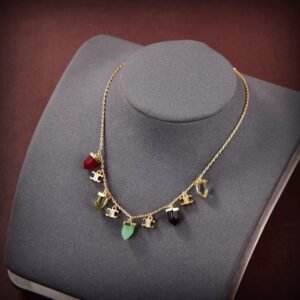 Celine Knotted Leather Necklace: Braided Detail, Gold End Caps