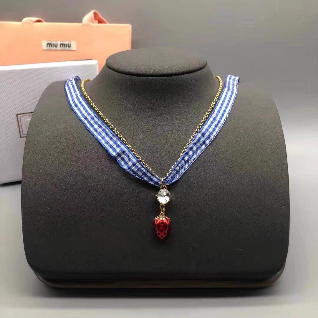 Miu Miu Beaded Necklace: Colorful Glass Beads with Gold Spacers 1 Miu Miu Beaded Necklace: Colorful Glass Beads with Gold Spacers