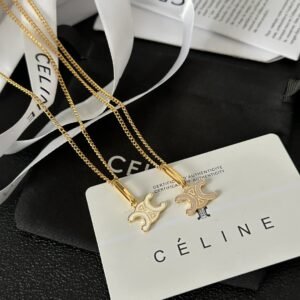 Celine Vintage Coin Necklace: Antique French Franc Replica, Detailed Engraving