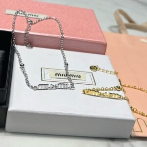 Miu Miu New Necklace 2026: Crystal Bow Pendant on a Delicate Chain