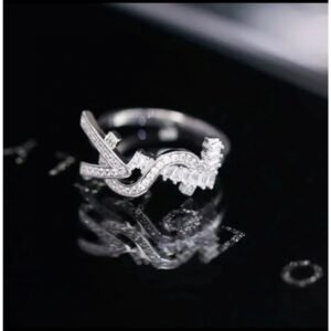 YSL Quilted Leather Ring: Loulou Puff Inspired Motif with Logo Engraving