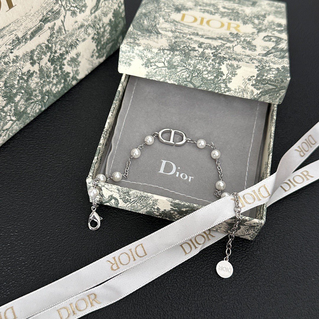 Dior New Bracelet Stacking Set: Curated Mix of Thin Chains & Charms 6 Dior New Bracelet Stacking Set: Curated Mix of Thin Chains & Charms - Image 6