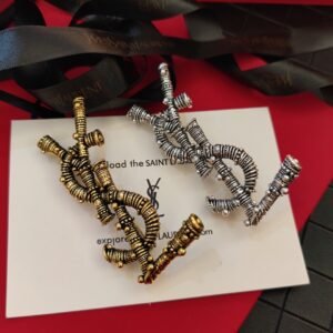 YSL Rhinestone Star Brooch: Full Pavé Star with YSL Center Detail