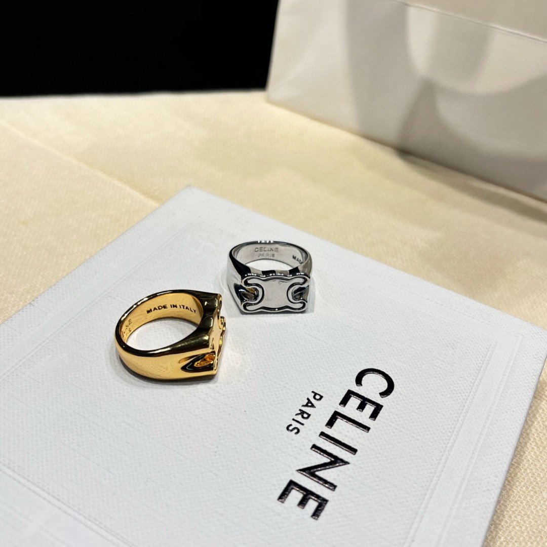 New Celine Initial ‘C’ Ring: Oversized Sculptural Letter in Polished Metal 7 New Celine Initial ‘C’ Ring: Oversized Sculptural Letter in Polished Metal - Image 7