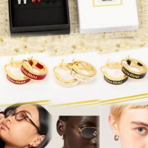 Miu Miu Mixed Metal Hoops: Gold, Silver, and Rose Gold Layers