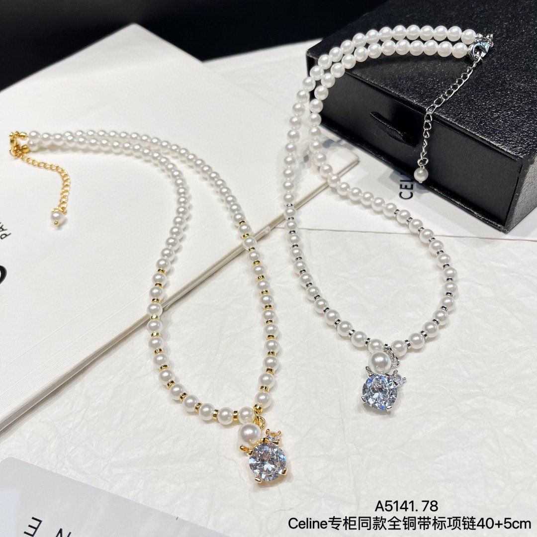 Celine Moon Phase Necklace: Celestial Motif with Crystal Accents 1 Celine Moon Phase Necklace: Celestial Motif with Crystal Accents