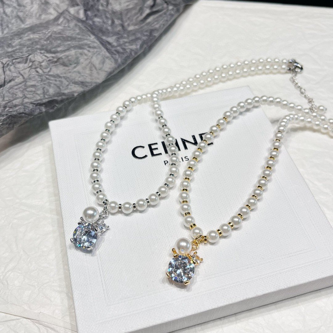 Celine Moon Phase Necklace: Celestial Motif with Crystal Accents 8 Celine Moon Phase Necklace: Celestial Motif with Crystal Accents - Image 8