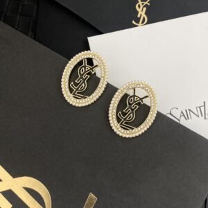 YSL Wired Ribbon Hoops: Silk Ribbon Threaded Through a Gold Wire Frame