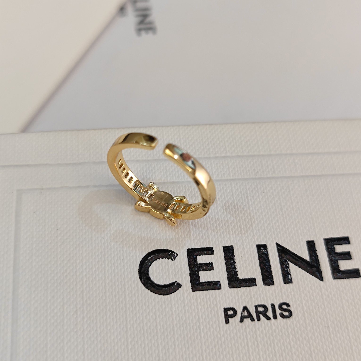 Celine Celestial Ring New: Star & Moon Motif with Pavé Crystal Details 6 Celine Celestial Ring New: Star & Moon Motif with Pavé Crystal Details - Image 6