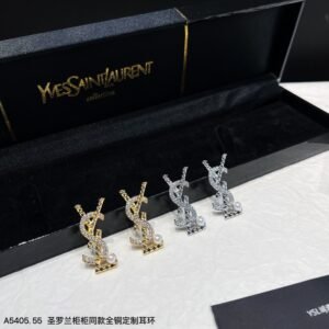 YSL Chain Link Cuff Earrings: Wrap-Around Design for Cartilage Piercing