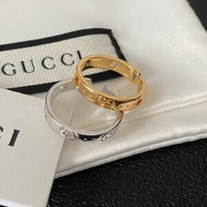 Gucci Ouroboros Snake Ring: Coiled Double-Headed Design with Green Eyes