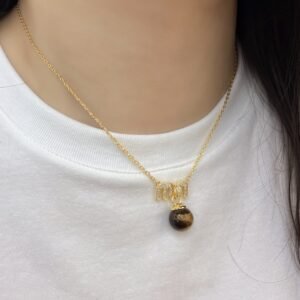 Miu Miu Layered Chain Necklace: Mix of Gold & Silver Links with Charms