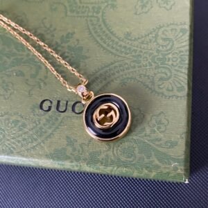 Gucci Pearl & Double G Necklace: Baroque Pearl Below Interlocking G Logo