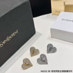 YSL Moon Phase Earrings: Celestial Symbol with Enamel & Micro-Pavé