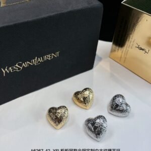 YSL Glazed Ceramic Earrings: High-Gloss White or Black Geometric Forms