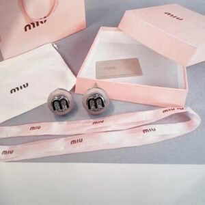 Miu Miu Crystal Embroidered Studs: Floral Pattern with Swarovski Stones