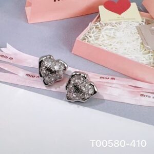 Miu Miu Chain Link Earrings: Interlocking Links with Mini Logo Charm