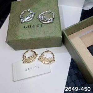 Gucci Feather Detail Earrings: Lightweight Metal Feathers with Engraving