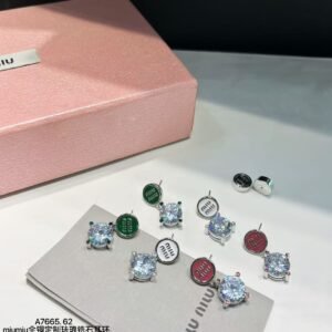 Miu Miu Abstract Sculpture Earrings: Artistic Forms in Polished Brass