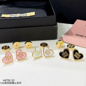 Miu Miu Chainmail Earrings: Mesh Texture with Crystal Embellishments