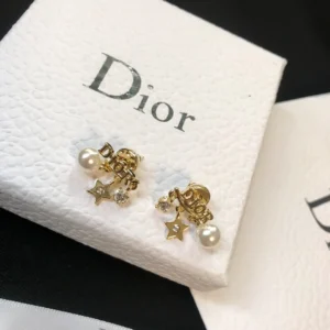 New Dior  Letter JA Stud Earrings Double