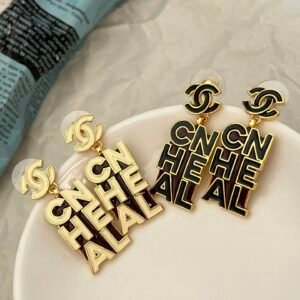 Chanel Art Deco Earrings: Geometric Patterns with Onyx & Crystal Inlay