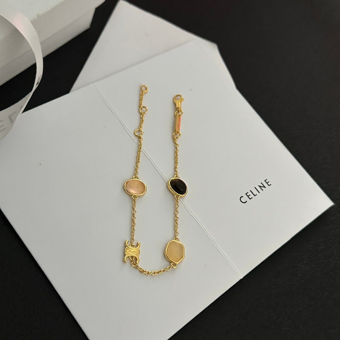 Celine Initial ‘C’ Bracelets: Bold Link Bracelets with Sculptural Letter 5 Celine Initial ‘C’ Bracelets: Bold Link Bracelets with Sculptural Letter - Image 5