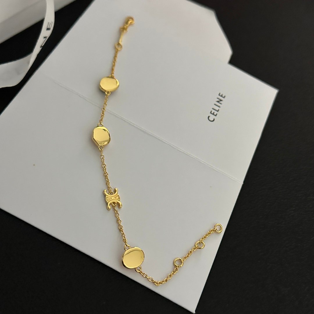 Celine Initial ‘C’ Bracelets: Bold Link Bracelets with Sculptural Letter 4 Celine Initial ‘C’ Bracelets: Bold Link Bracelets with Sculptural Letter - Image 4