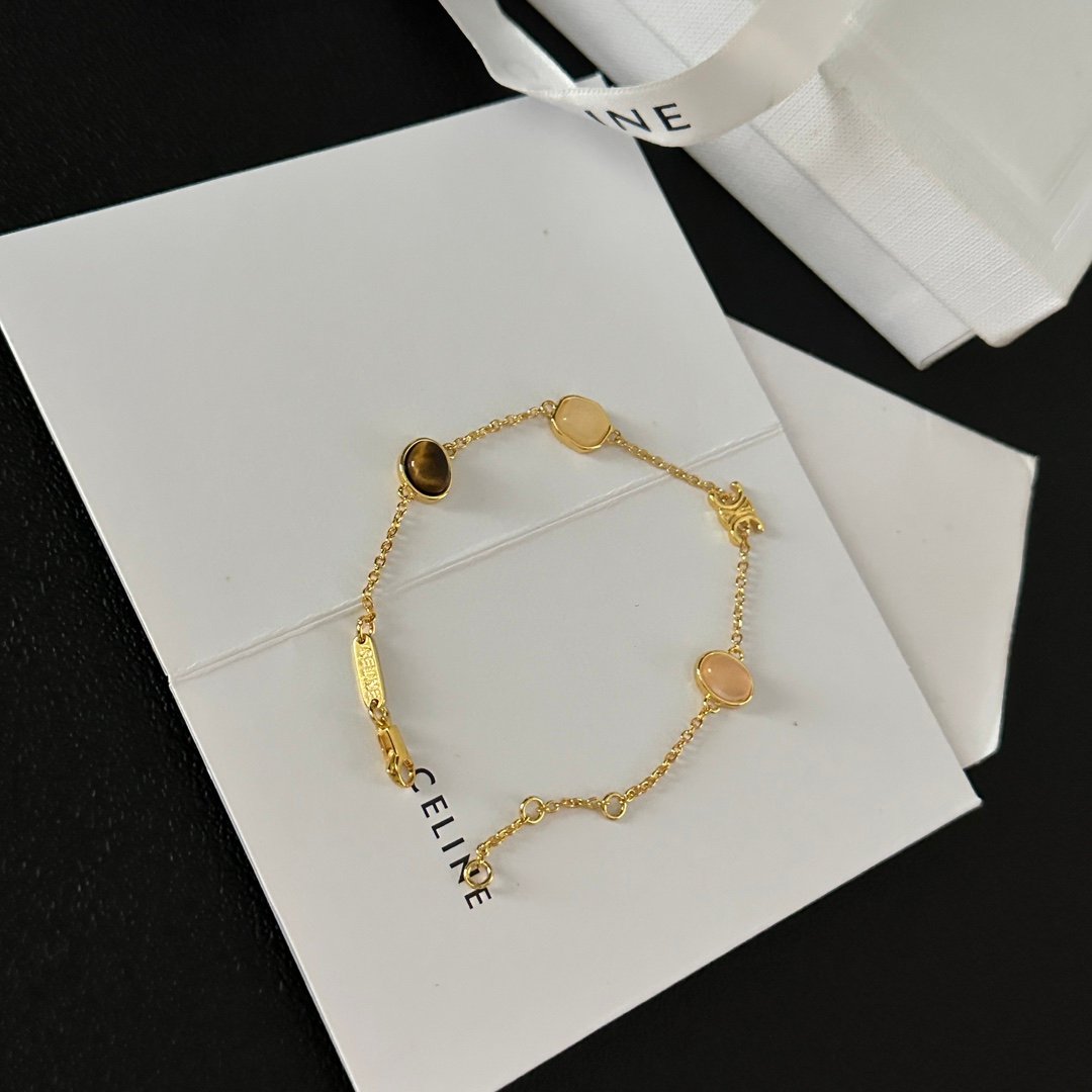 Celine Initial ‘C’ Bracelets: Bold Link Bracelets with Sculptural Letter 3 Celine Initial ‘C’ Bracelets: Bold Link Bracelets with Sculptural Letter - Image 3