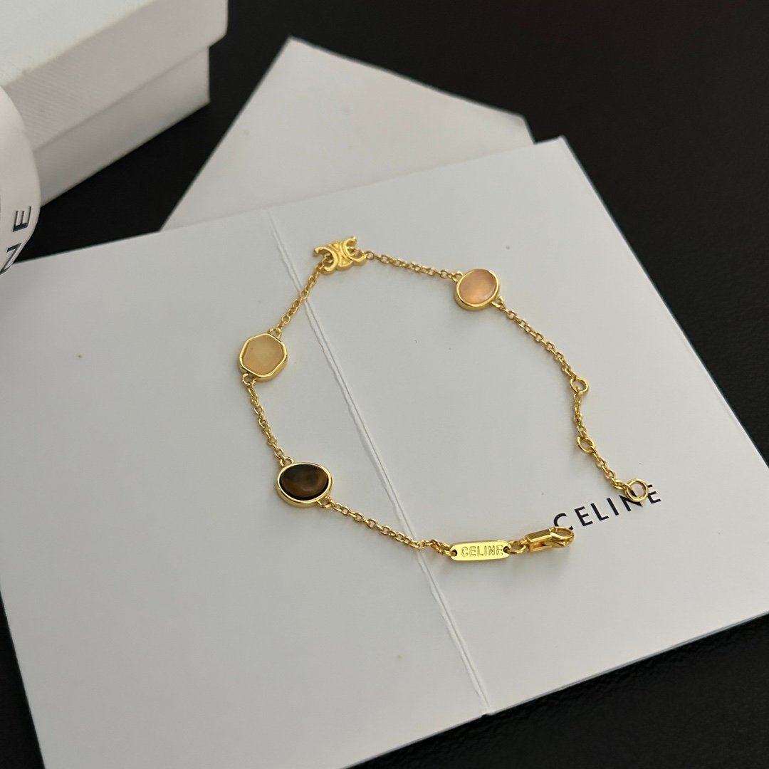 Celine Initial ‘C’ Bracelets: Bold Link Bracelets with Sculptural Letter 1 Celine Initial ‘C’ Bracelets: Bold Link Bracelets with Sculptural Letter