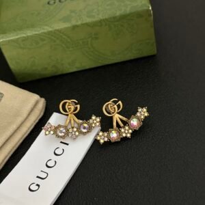 Gucci Floral Vine Ear Jackets: Front Stud with Decorative Back Piece