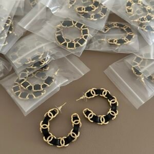 Classic Chanel CC Stud Earrings: Timeless Interlocking Logo in Gold & Silver