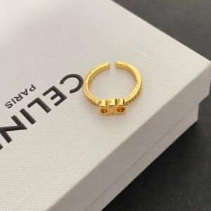 Celine Art Deco Ring: Geometric Patterns with Onyx Inlay