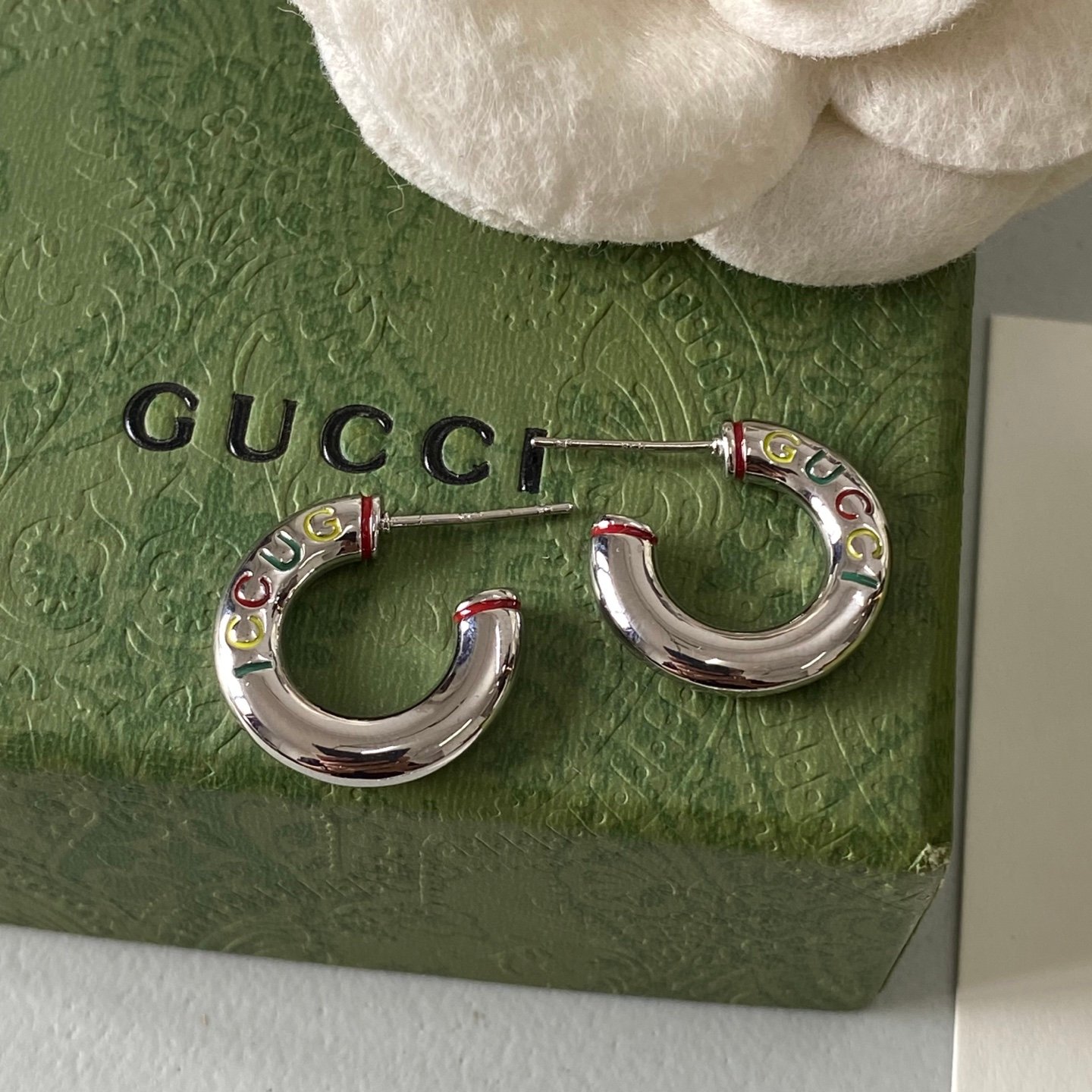 Gucci Dionysus Tiger Head Earrings: Mythological Motif with Chain Detail 9 Gucci Dionysus Tiger Head Earrings: Mythological Motif with Chain Detail - Image 9