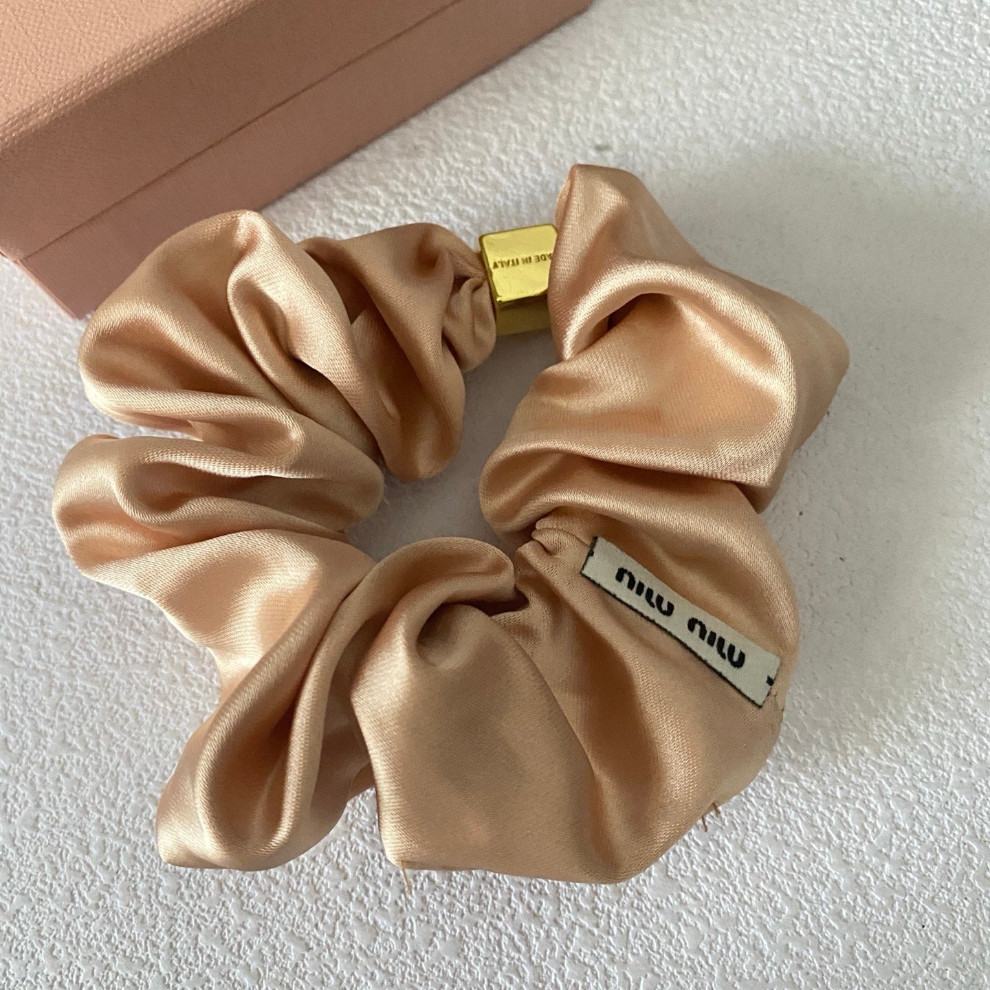 Miu Miu Floral Chiffon Hair Tie: Seasonal Print with Sliding Knot Closure 2 Miu Miu Floral Chiffon Hair Tie: Seasonal Print with Sliding Knot Closure - Image 2