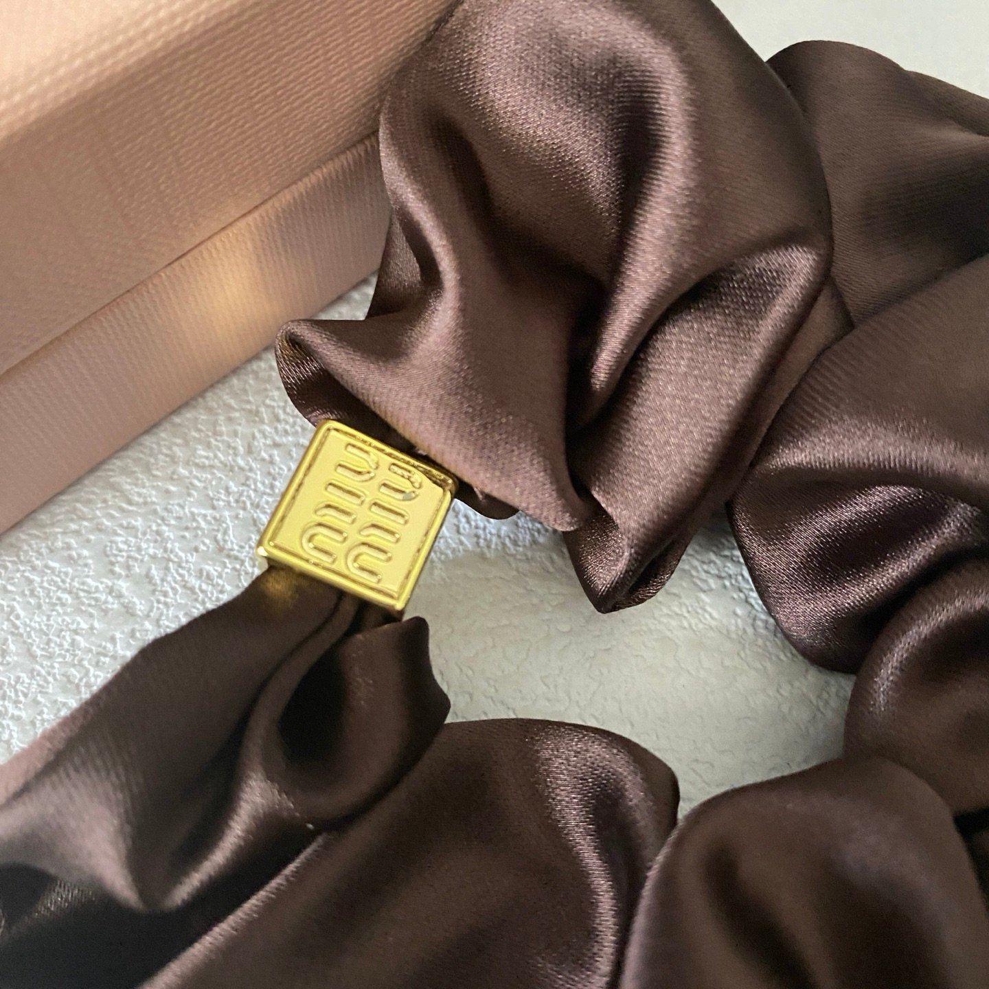 Miu Miu Floral Chiffon Hair Tie: Seasonal Print with Sliding Knot Closure 4 Miu Miu Floral Chiffon Hair Tie: Seasonal Print with Sliding Knot Closure - Image 4