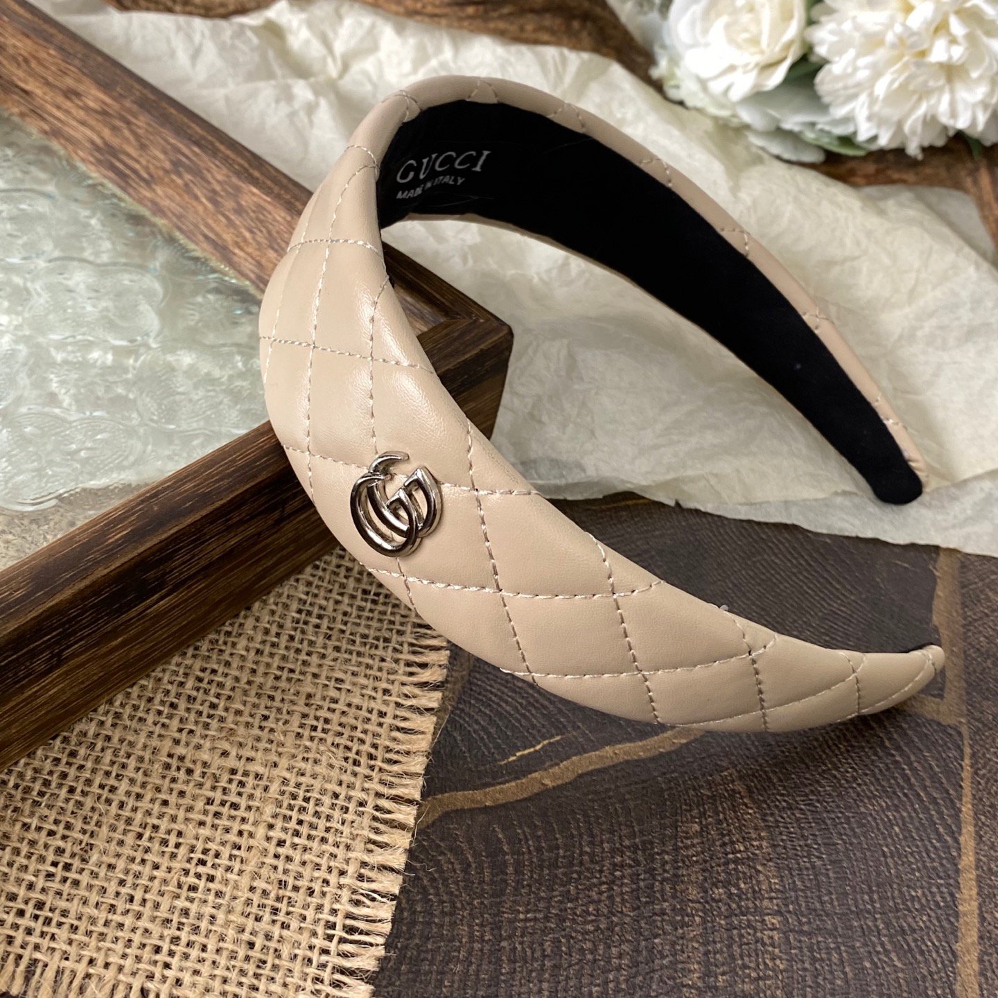 Gucci Reversible GG Canvas Headband: Double-Sided Luxury, Adjustable Fit 3 Gucci Reversible GG Canvas Headband: Double-Sided Luxury, Adjustable Fit - Image 3