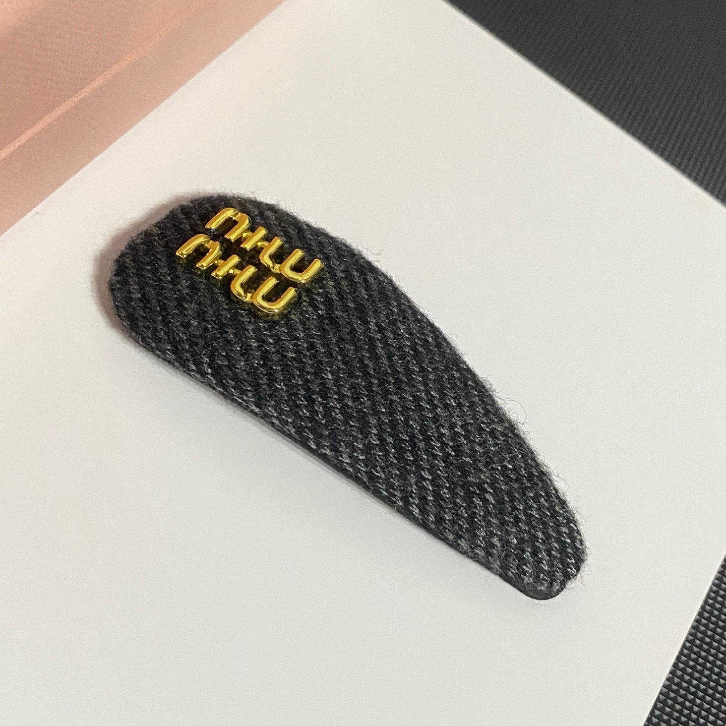 New Miu Miu Pearl Embellished French Clip: Baroque Pearls on Gold-Tone Metal 2 New Miu Miu Pearl Embellished French Clip: Baroque Pearls on Gold-Tone Metal - Image 2