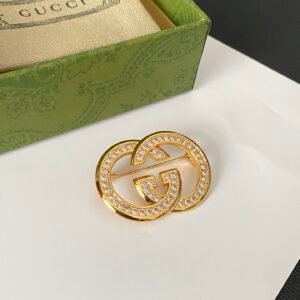 Gucci Geometric GG Brooch: Modern Abstract Interpretation of Logo