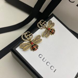 Gucci Geometric GG Earrings: Angular Logo Interpretation in High Polish